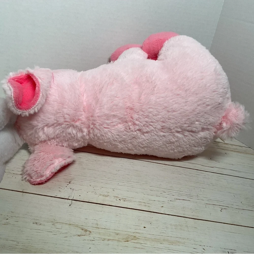 DAN DEE Collectors Choice Smiling Pink Pig Plush with Bunny Ears Stuffed Animal